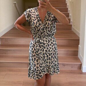 Raith Leopard Mini Wrap Dress